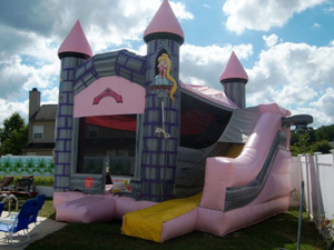 3-in-1 Bounce/Climb/Slide Pink Castle (PF)